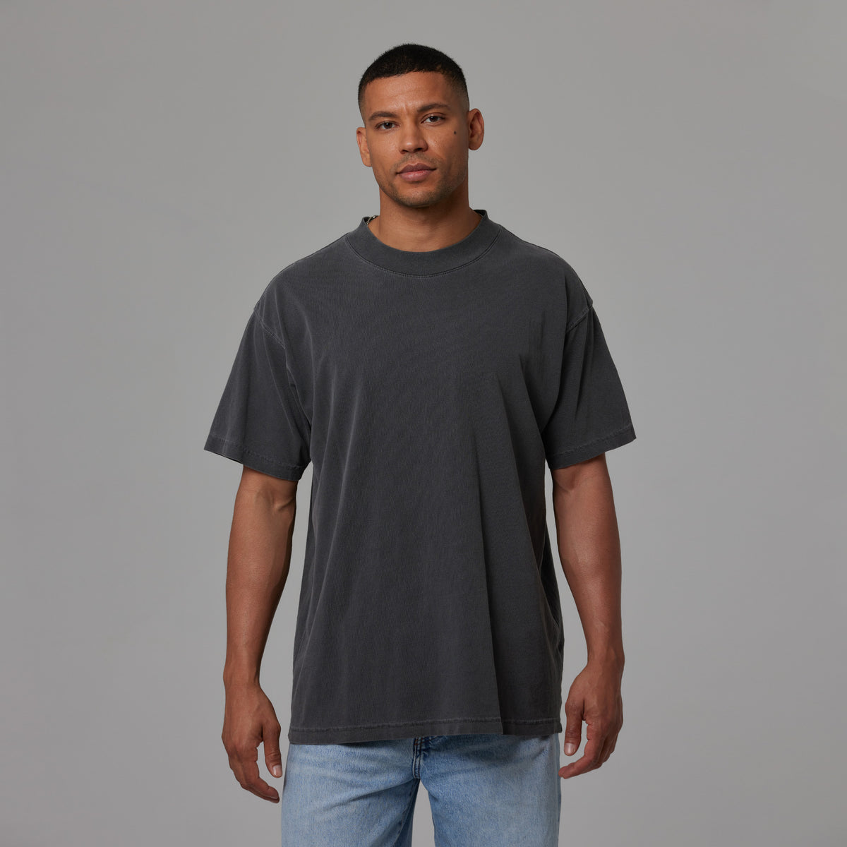 Mock Neck Tee Bone